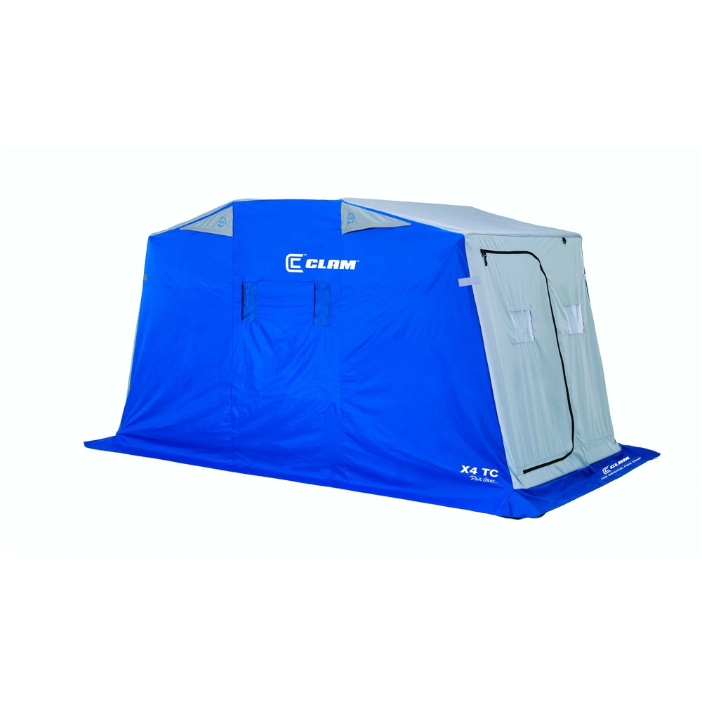 NEW Clam Outdoors 10127 X400 Thermal - 4 man Ice Fishing Shelter w/Grey Sled