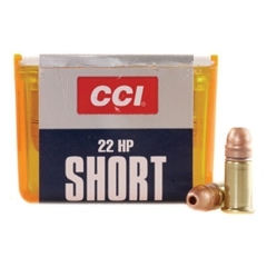CCI 22 Short 27 Grain Copper Plated Hollow Point - Box of 100