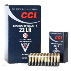 CCI Standard Velocity 22 LR 40 GR Lead Round Nose - 50 Rounds