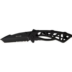 BUCK Bones Frame Lock Folding Knife, Black - Large