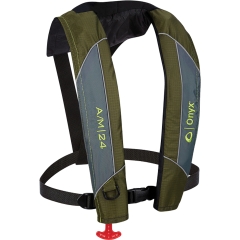 Onyx A/M-24 Automatic / Manual Inflatable Life Jacket - Green