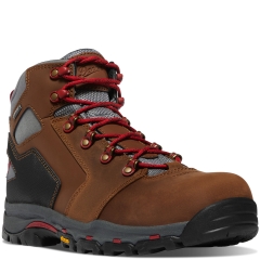 Danner Vicious 4.5" NMT Toe Work Boots-Brown/Red-8D