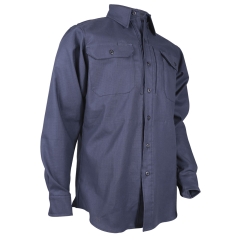 Tru-Spec 1440 XFire Navy 7.5 oz. Durable FR 100% Cotton Long Sleeve Dress Shirt