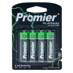 LitezAll Promier AA Platinum Alkaline Battery 4 Pack