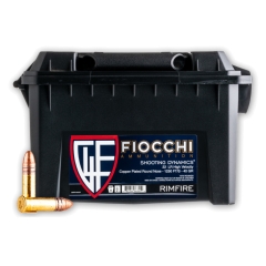 Fiocchi Shooting Dynamics 22LR 40gr Copper Plated Round Nose - 1575 Rounds in Plano Can
