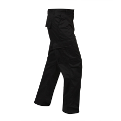 Rothco Relaxed Fit Zipper Fly BDU Pants - Black-Medium