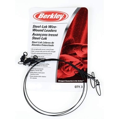 Berkley Wire-Wound Black Leader 3 Pack - 6" - 20LB Test