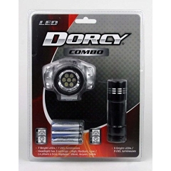 Dorcy 7 LED Headlight and 9 LED Flashlight Combo