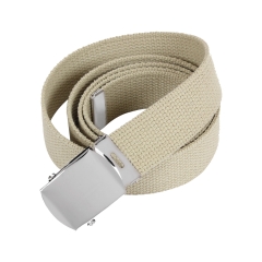 Rothco 54 Inch Military Web Belts - Chrome Buckle / Khaki