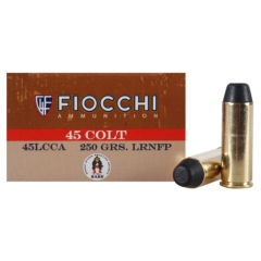 Fiocchi Cowboy Action 45 Colt 250 Grain Lead Flat Point