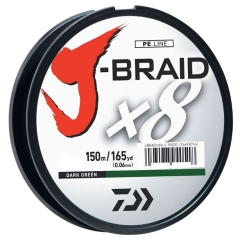 Daiwa J-Braid 165yd 8-Strand Woven Round Braid Line