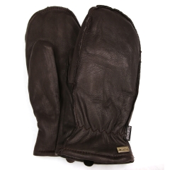 Ganka Womens Deerskin Leather Mittens w/ Polar Fleece