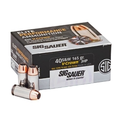 Sig Sauer Elite V-Crown 40 S&W 165gr JHP - 20 Rounds