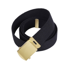 Rothco 54 Inch Military Web Belts - Gold Buckle / Black