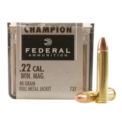 Federal Champion Target 22 WMR 40 Grain FMJ - 50 Rounds