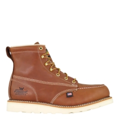 Thorogood American Heritage 6" Maxwear Wedge Moc Safety Toe Work Boots-Tobacco-8D