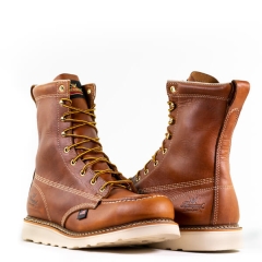 Thorogood American Heritage 8" Maxwear Wedge Moc Safety Toe Work Boots-Tobacco-9D