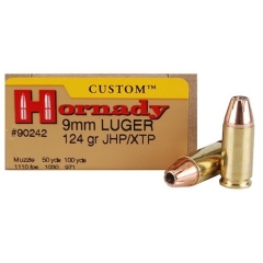 Hornady Custom 9mm Luger 124 Grain XTP Jacketed Hollow Point