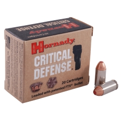 Hornady Critical Defense 40 S&W 165 Grain Flex Tip