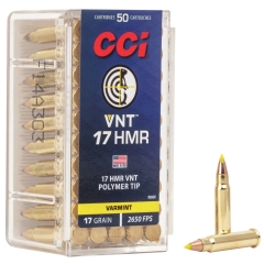 CCI VNT 17 HMR 17gr Polymer Tip - 50 Rounds