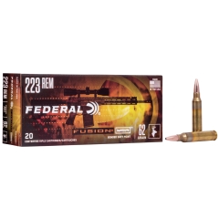 Federal Fusion 223 Rem 62gr Bonded Soft Point - 20 Rounds