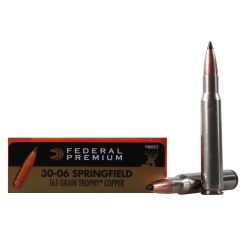 Federal Premium Vital-Shok 30-06 Springfield 165 Grain Trophy Copper Tipped Boat Tail Lead-Free