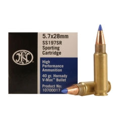 FN 5.7x28mm SS197SR 40 Grain Hornady V-Max 50 Rounds