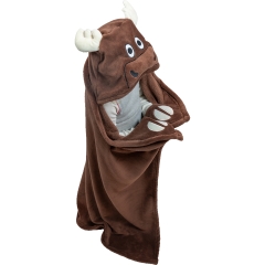 Lazy One Moose Critter Hooded Blanket