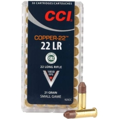 CCI Copper-22 22 LR 21gr Non-Lead HP - 50 Rounds
