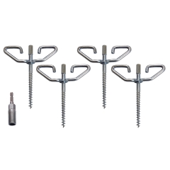 Trophy Angler RAZR-BACK Power Drill Ice Anchor 4 Pack