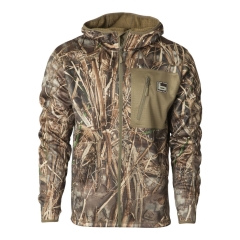 Banded Hooded Mid-Layer Fleece Jacket