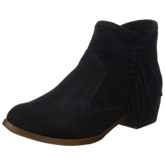Minnetonka Moccasin Blake Fringe Boot Black - Size 6