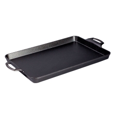 Lodge 15.5 x 10.5 Inch Seasoned Cast Iron Baking Pan