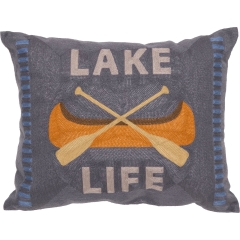 Carsten Lake Life Chain Stitch Pillow