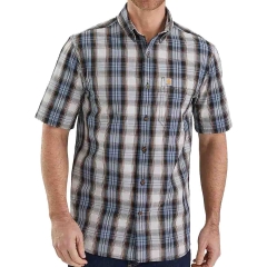 Carhartt Men's Essential Plaid Button-Down Short Sleeve Shirt
