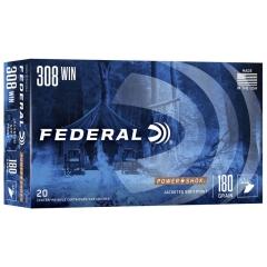Federal Power-Shok Rifle 308 Win 180 Grain - 20 Rounds