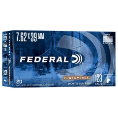 Federal Power-Shok Rifle 7.62x39 123 Grain - 20 Rounds