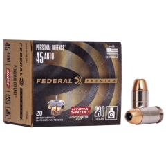 Federal Premium Personal Defense 45 Auto 230 Grain JHP