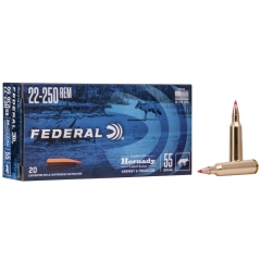 Federal Varmint & Predator 22-250 Rem 55gr V-Max - 20 Rounds
