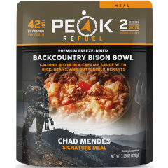 Peak Refuel Premium Freeze Dried Chad Mendez Backcountry Bison Bowl