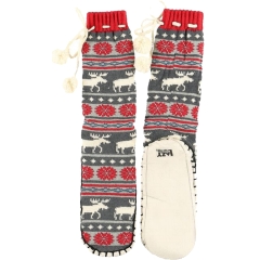 Lazy One Moose Fair Isle Mukluk Slippers