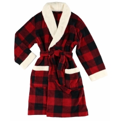 Lazy One Moose Plaid Adult Robe