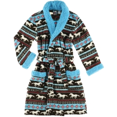 Lazy One Horse Fair Isle Adult Robe