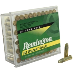 Remington Golden Bullet 22 LR 36gr Plated Lead Hollow Point - 100 Rounds