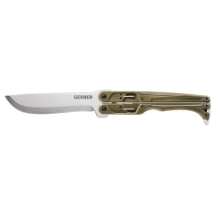 Gerber Doubledown 15.1" Folding Bushcraft Knife - Green