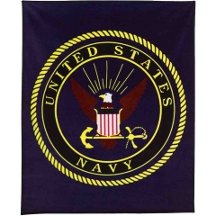 Rothco Military Insignia Fleece Blankets - Navy