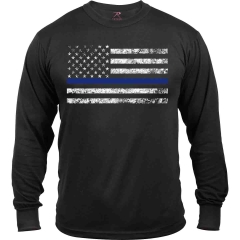 Rothco Thin Blue Line Long Sleeve Shirt