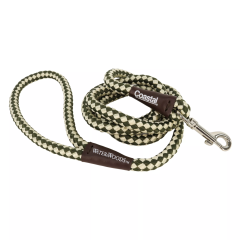 Water & Woods 6' Braided Rope Snap Dog Leash - Green & White