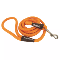 Water & Woods 6' Braided Rope Snap Dog Leash - Safety Orange