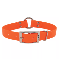 Water & Woods Waterproof Dog Collar with Center Ring - 22" Orange